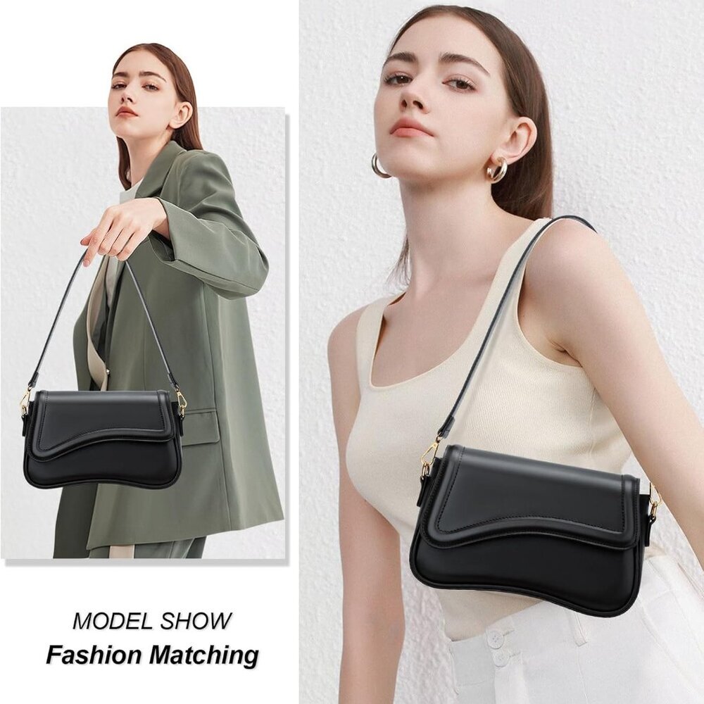 Shoulder Bag for Women Small Clutch Purses Cute Hobo Handbag Trendy Underarm Bag - Picture 2 of 7
